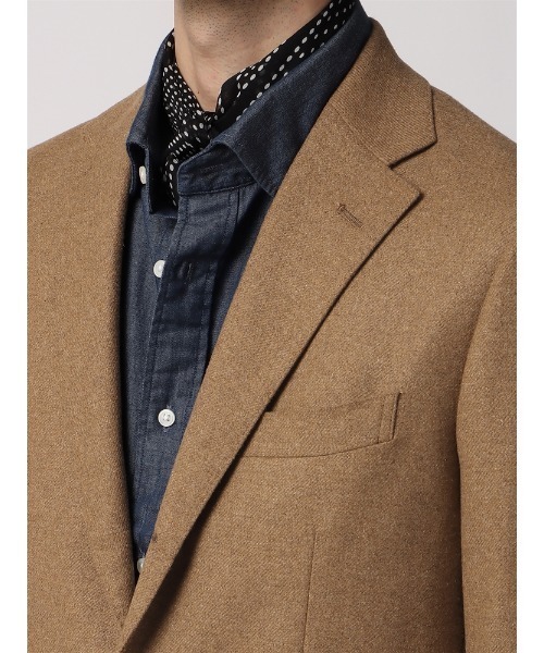 ジャケット テーラードジャケット LEOMASTER ウールブレンド 無地