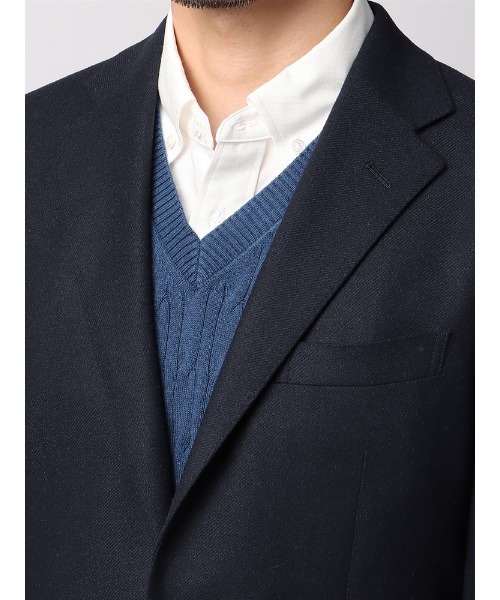 ジャケット テーラードジャケット LEOMASTER ウールブレンド 無地