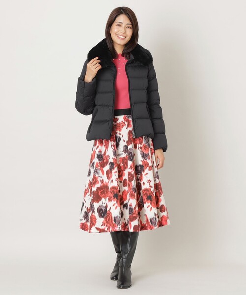 【新品】◼️トゥービーシック◼️フレアスカート◼️上品◼️ TO BE CHIC スカート フラワープリント フレアスカート