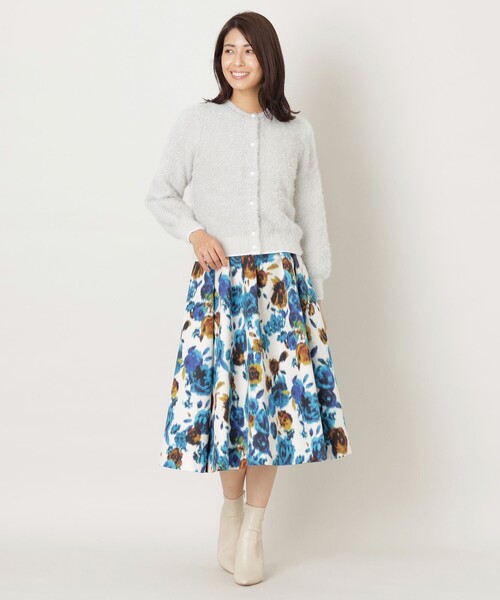 【新品】◼️トゥービーシック◼️フレアスカート◼️上品◼️ TO BE CHIC スカート フラワープリント フレアスカート