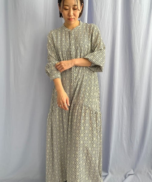 LHELBIE（レルビエ） ワンピース モノグラムプリントワンピース