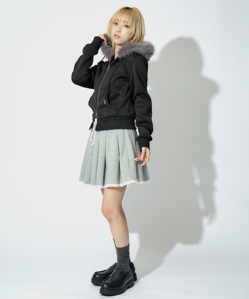 ALLuRing ChaRm スカート Ruffle Mini Sweat Skirt / フリルミニ