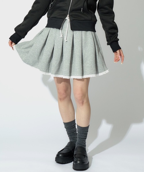 ALLuRing ChaRm スカート Ruffle Mini Sweat Skirt / フリルミニ