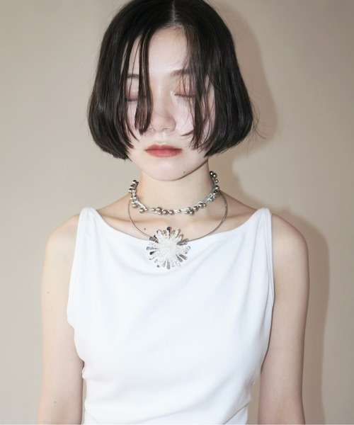 musubore チョーカー 「 select 」flower charm wire choker