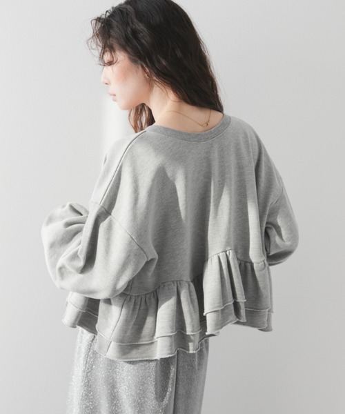 rectangle（レクタングル） tシャツ 2way裾フリルショートトップス