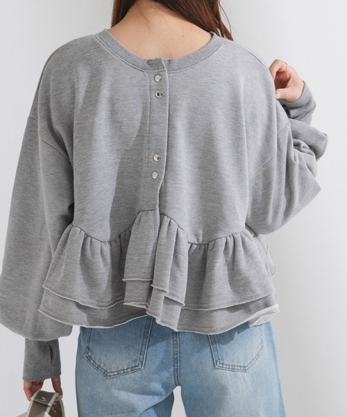 rectangle（レクタングル） tシャツ 2way裾フリルショートトップス