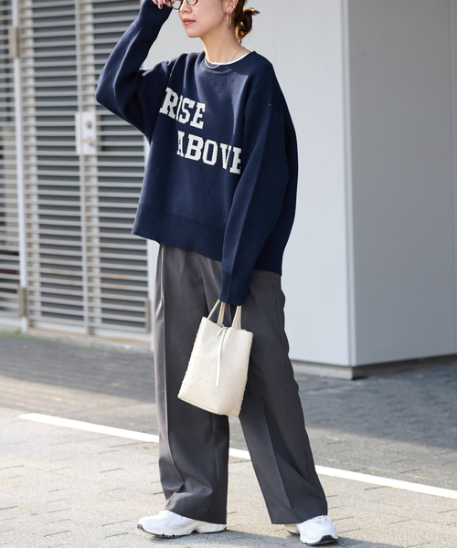 ニット セーター RISE ABOVEロゴニット レディース JOURNAL STANDARD relume ニット セーター RISE ABOVEロゴニット