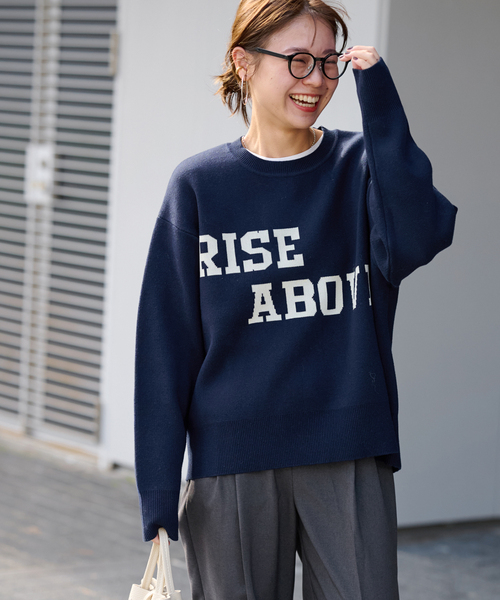 ニット セーター RISE ABOVEロゴニット レディース JOURNAL STANDARD relume ニット セーター RISE ABOVEロゴニット