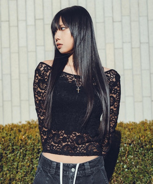 tシャツ Paisley lace top「WOMEN」 レディース