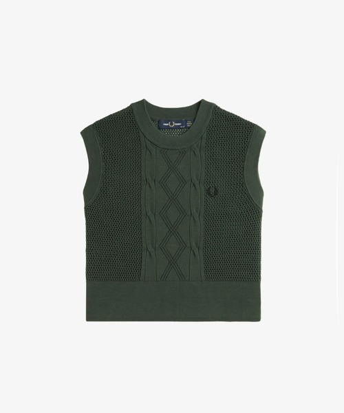 FRED PERRY（フレッドペリー） ベスト ジレ Textured Knitted Vest