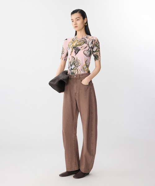 JNBY tシャツ Floral Sheer Fit Top / シアーフィットトップス