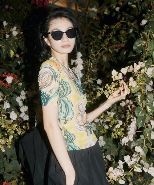 tシャツ Floral Sheer Fit Top / シアーフィットトップス レディース JNBY tシャツ Floral Sheer Fit Top / シアーフィットトップス