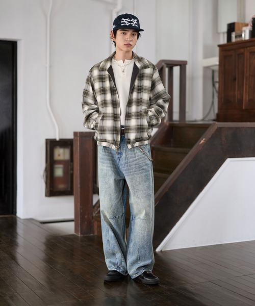 L*ジ様 即完売品　Bleme リバーシブル ダブルジップ ハリントンジャケット Bleme ブルゾン アウター リバーシブル ダブルジップ ハリントン