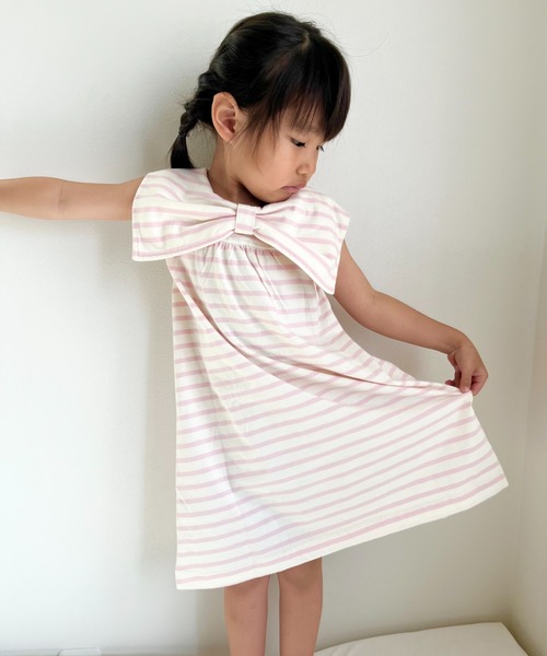 Crescent ワンピース 2WAYボーダーセーラーワンピース キッズ 子供服