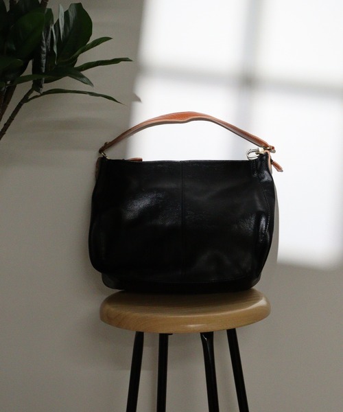 ハンドバッグ laporte di zucchero 3WAY革付属バッグインバッグ付きハンドバッグ