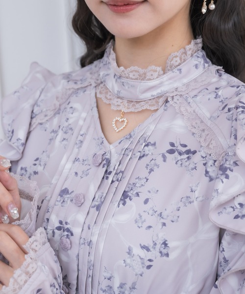 美品　クチュールバイロジータ　配色リボンレーシーマーメイドワンピース　24SS 配色リボンレーシーマーメイドワンピース | Rlab store