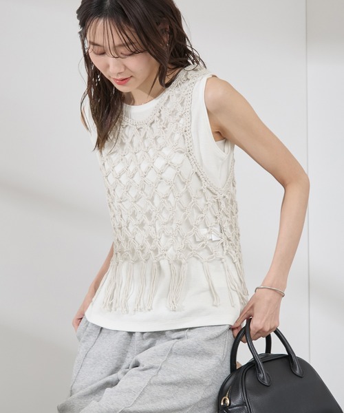 ROPE' PICNIC（ロペ ピクニック） ベスト ジレ かぎ針ビスチェ×タンク