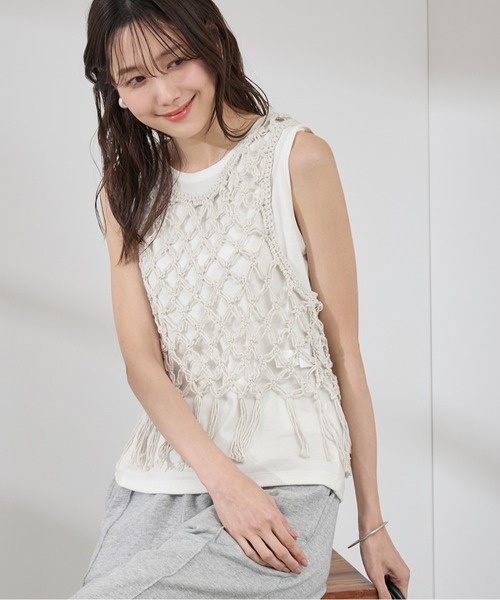 ROPE' PICNIC（ロペ ピクニック） ベスト ジレ かぎ針ビスチェ×タンク