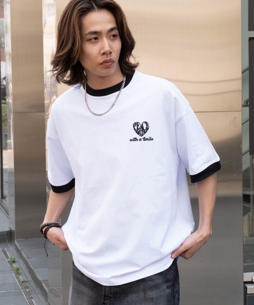 WEGO tシャツ WEGO/「25年春夏新作」アクセ付きリンガー