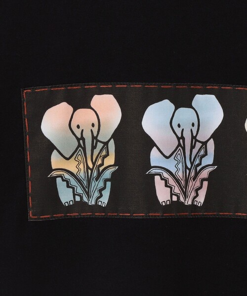 CABaN tシャツ スビンコットン ELEPHANTグラデーションプリントT