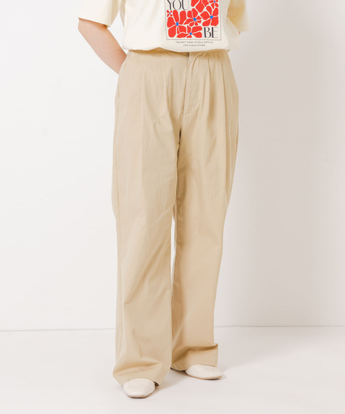 URBAN RESEARCH Sonny Label パンツ ワイドストレートアジャストタック