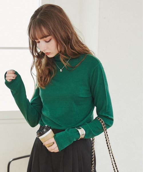 「ANGIE」 タートルネックニット LARGE ホワイト系その他 レディース_画像3