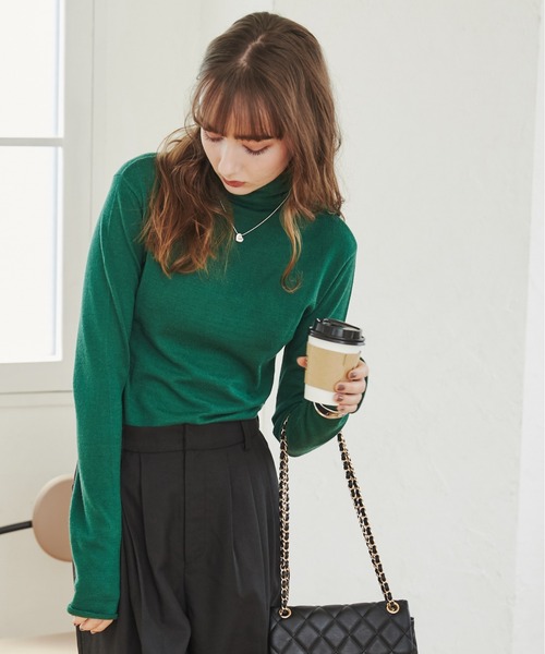「ANGIE」 タートルネックニット LARGE ホワイト系その他 レディース_画像7