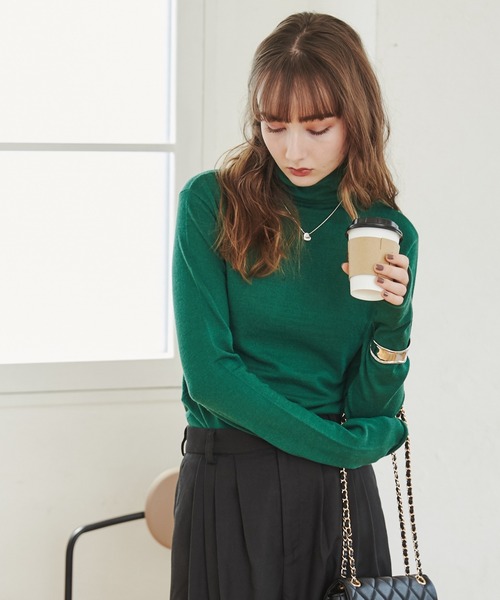 「ANGIE」 タートルネックニット LARGE ホワイト系その他 レディース_画像8
