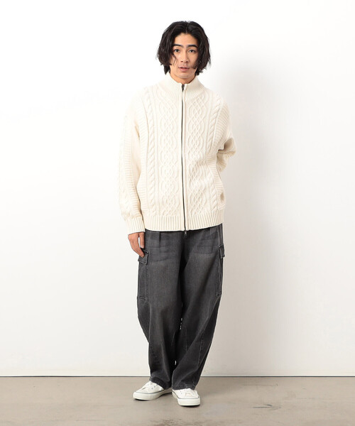 「Purple&Yellow」 ジップアップブルゾン SMALL ブルー メンズ_画像2