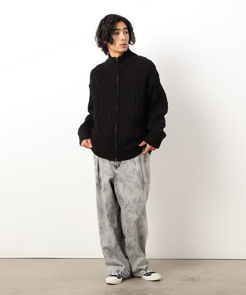 「Purple&Yellow」 ジップアップブルゾン SMALL ブルー メンズ_画像8