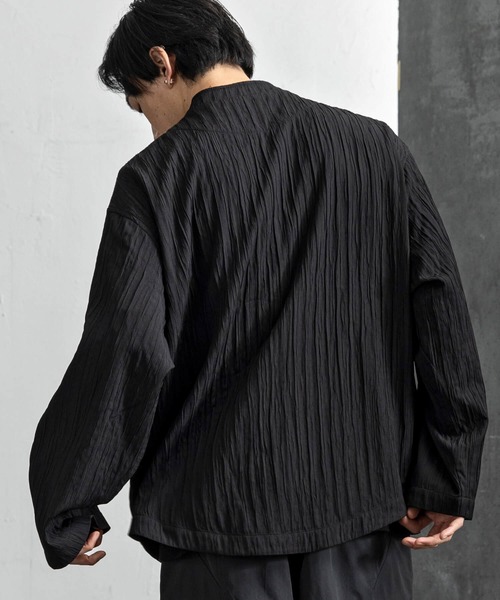 CLOSET シャツ クリンクル加工シャツブルゾン メンズ : ZOZOTOWN Yahoo 