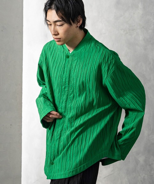 6万取引突破◆UPS速達便【MONCLER★24AW】ギャバジンシャツ モンクレール MONCLER シャツ ブラウス ネイビー メンズ MONCLER