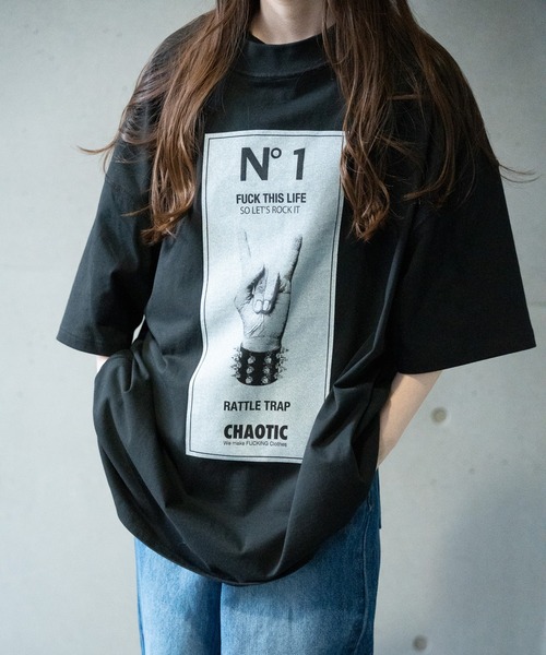 RATTLE TRAP tシャツ 「CHAOTIC」別注メロイックサインプリント