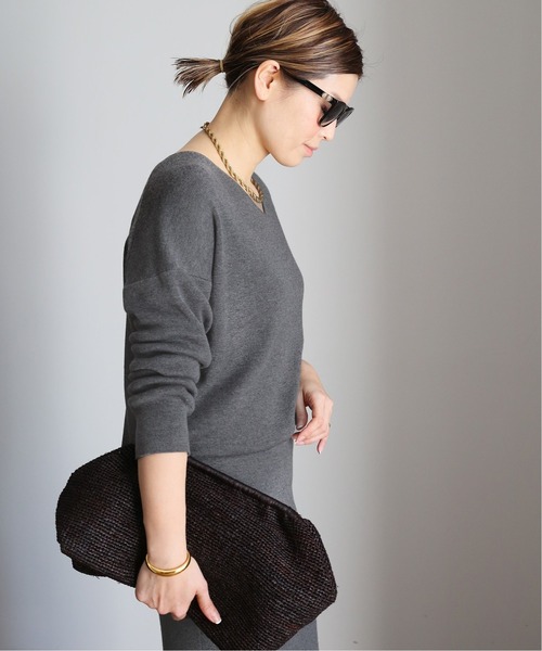 「Deuxieme Classe」 Vネックニット - ブラック レディース Deuxieme Classe 「Deuxieme Classe」 Vネックニット FREE