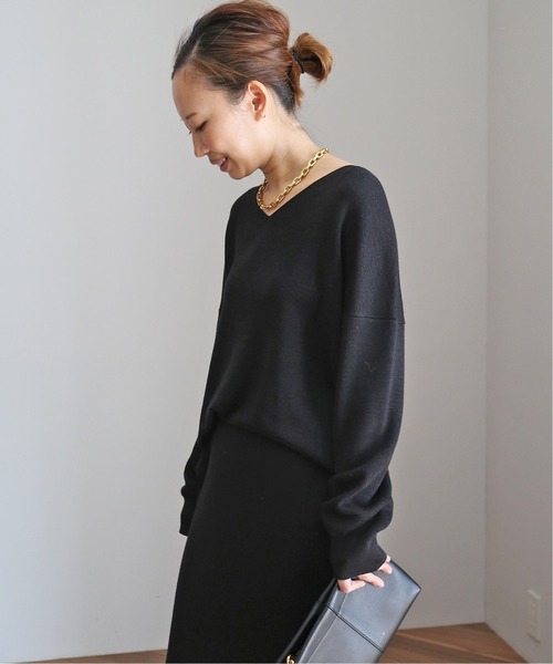 Deuxieme Classe Vネックニット ブラック フリーサイズ Deuxieme Classe 「Deuxieme Classe」 Vネックニット FREE
