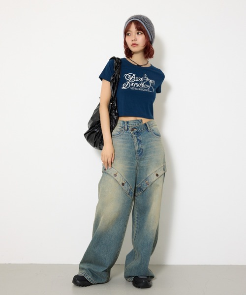 SLY ジーンズ デニム デニムパンツ J/W SIDE OPEN STRAIGHT PT