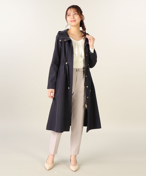 新品未使用 SIMPLICITÉ ライナー付きパイピングコート ネイビー one after another NICE CLAUP トレンチコート コート