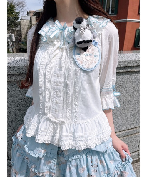 PINK HOUSE（ピンクハウス） ブラウス シャツ ローンフリルブラウス