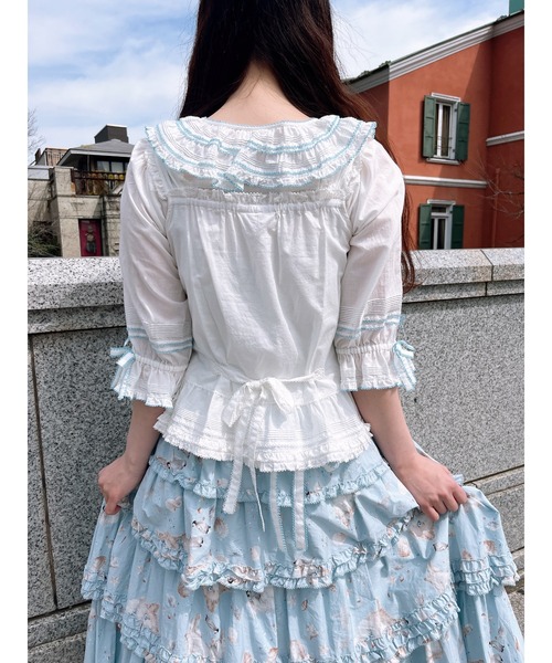 PINK HOUSE ブラウス シャツ ローンフリルブラウス レディース