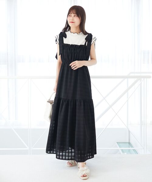 MAJESTIC LEGON（マジェスティックレゴン） ワンピース 肩リボンキャミ
