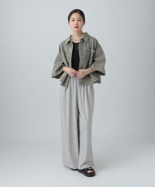 ワイドパンツ パンツ カットイージーワイドパンツ　499173 レディースの画像