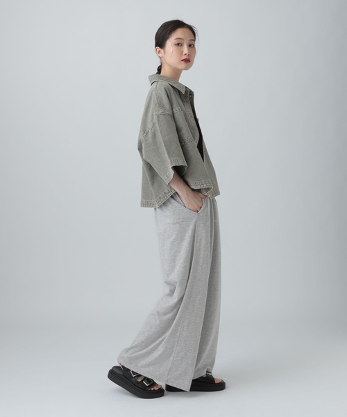 ワイドパンツ パンツ カットイージーワイドパンツ　499173 レディースの画像