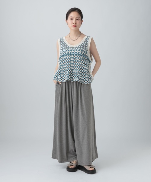 ワイドパンツ パンツ カットイージーワイドパンツ　499173 レディースの画像