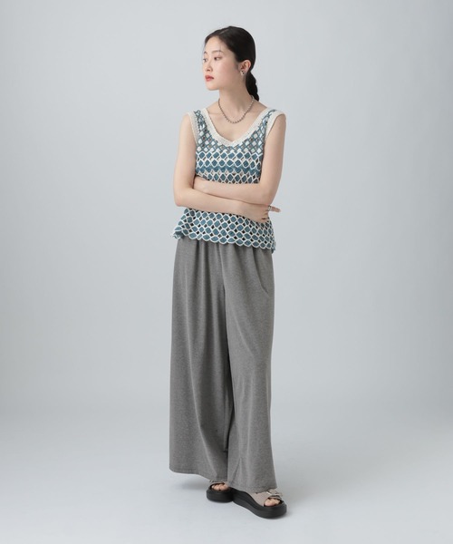 ワイドパンツ パンツ カットイージーワイドパンツ　499173 レディースの画像