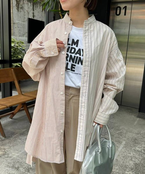 「etsinta」 長袖シャツ ONE SIZE ベージュ レディース