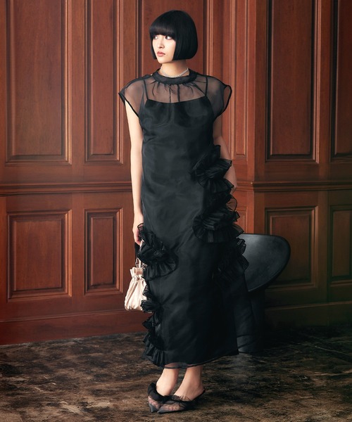 最終値下げ⭐︎超美品⭐︎Deuxieme ClasseタグありDramaticドレス darial（ダリアル） ドレス 「darial」organdy volume skirt dress