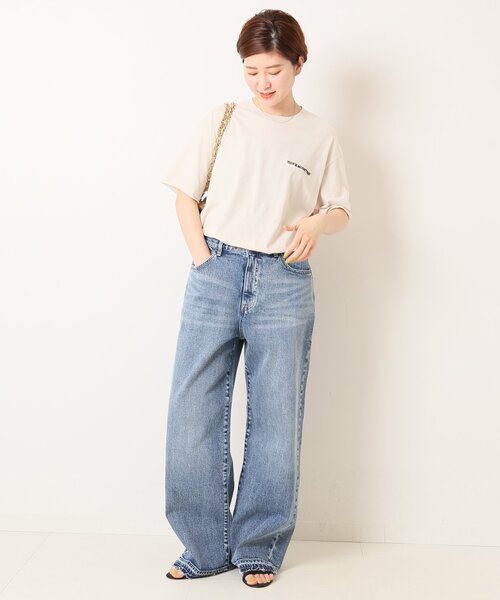 「Spick & Span」 ダメージ加工デニムパンツ 40 ブルー レディース