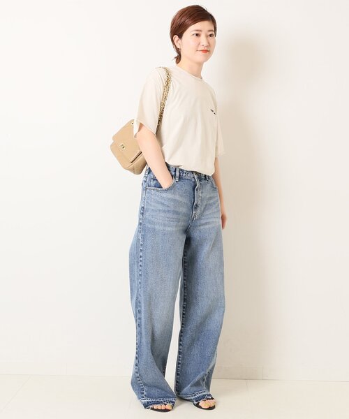 「Spick & Span」 ダメージ加工デニムパンツ 40 ブルー レディース