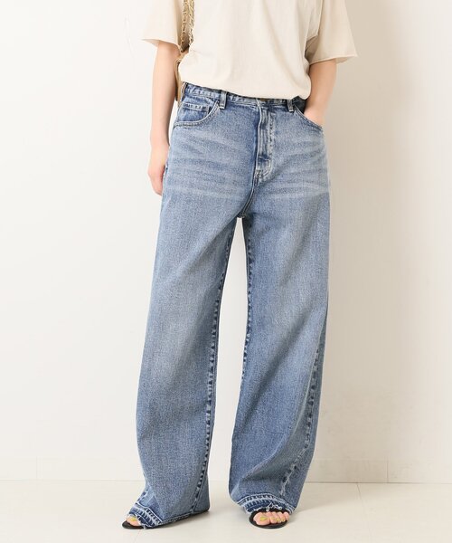 「Spick & Span」 ダメージ加工デニムパンツ 40 ブルー レディース