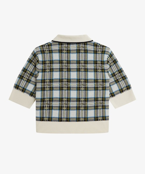 FRED PERRY ニットポロシャツ　レディース FRED PERRY ポロシャツ ポロ Tartan Knitted Polo Shirt